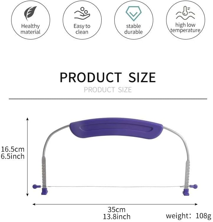 Adjustable Cake Leveler Cutter for Leveling Tops, Suitable for 10 Inch Cake, (purple Cake Leveler)