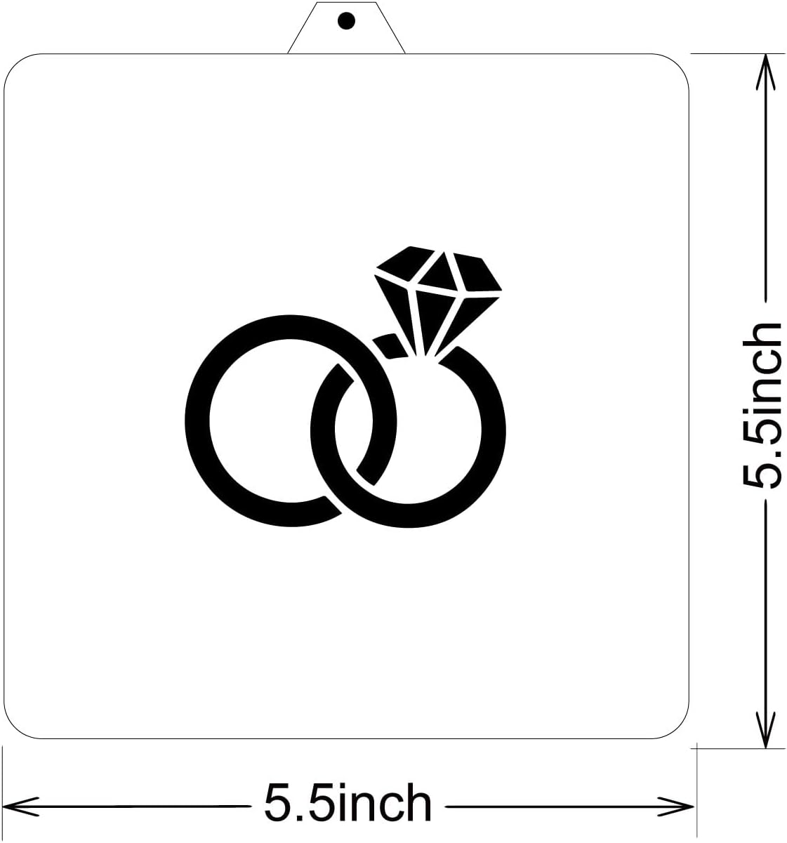 Wedding Ring Cookie cutter and stencil set Baking stencils and cutters bundle DIY bakery decorating kit Cookie cutter with stencils Icing stencil and cookie cutter combo(Wedding Ring)