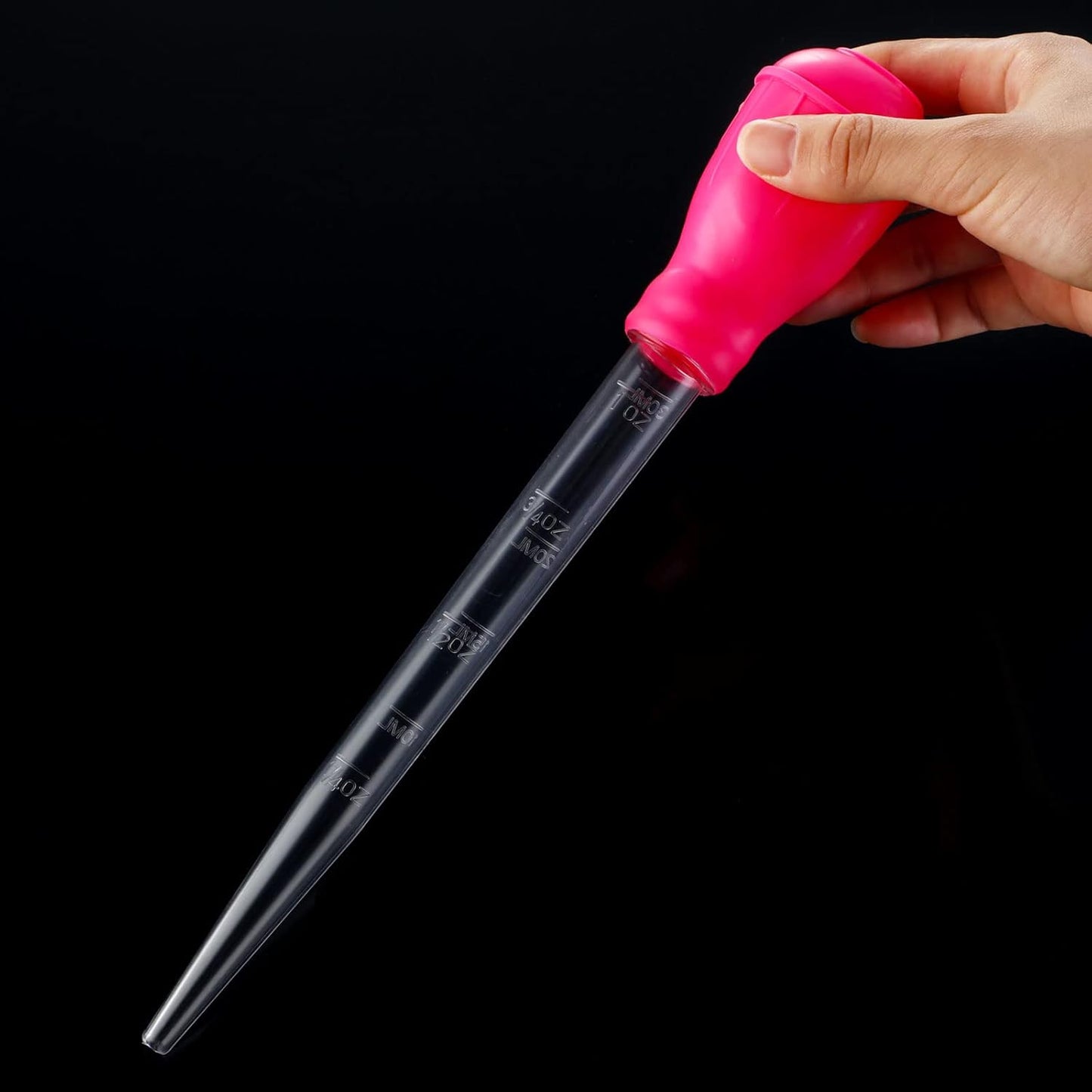 Nylon Heat-resistant Turkey Baster Cooking Set Includes Meat Baster, 1 Silicone Basting Brush and 2 Cleaning Brush for BBQ Grill Baking Kitchen Cooking (7 Pieces, Multicolor)