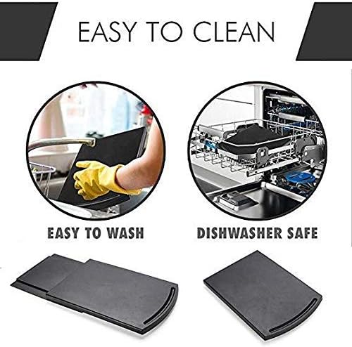 HauSun Handy Sliding tray Sliding Tray Mat for Coffee Maker,Kitchen Appliance Moving Caddy,Countertop Stoage for Air Fryer, Blender, Stand Mixer,Food Processors,2 Sets