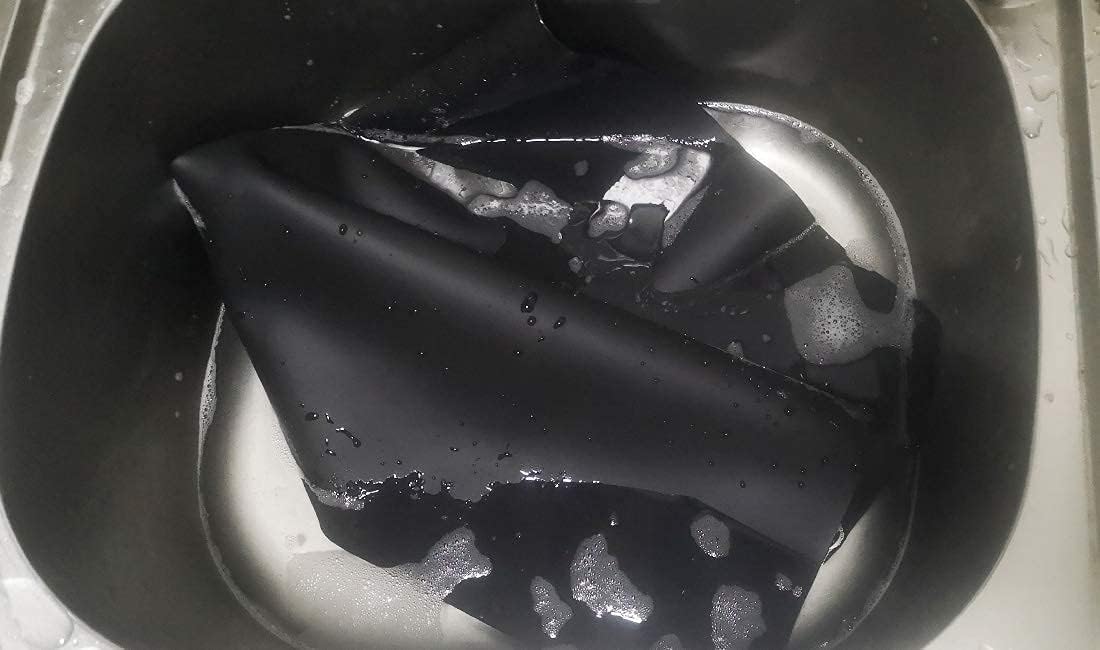 Extra Large Mulitpurpose Silicone Placemat,Countertop Protector, Kitchen Counter Mat, Table Mat, Heat Resistant, Washable, Non Slip (27.6x19.6 inch, Black-1pcs)