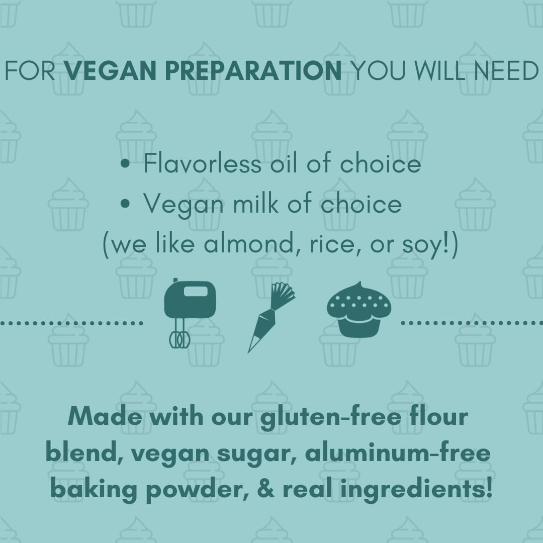LillyBean Gluten Free Chocolate Cupcake Mix with No Artificial Colors - Dairy and Soy Free, Vegan - Makes Delicious Desserts - Cakes, Donuts, Cake Pops - 13 oz