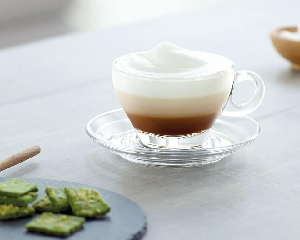 LEMONSODA Clear Large Glass Coffee Mug with Handles for Hot Beverages, Clear Mugs for Espresso, Tea, Cappucino, Latte, Juice (8.75 oz, 10.5 oz, 12 oz) (8.75 oz, Set of 24)(2212)