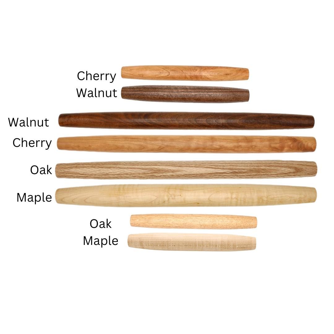 Handmade French Rolling Pin. Tapered Rolling Pin. Wooden Rolling Pin. Handmade In Kentucky. (Walnut, 20 Inch)