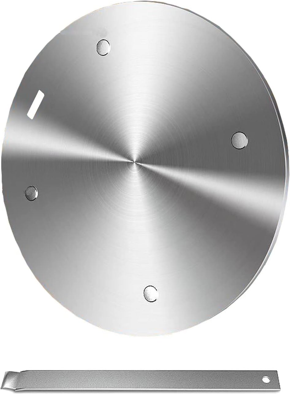 11inch Heat Diffuser Plate, Grouarty Stainless Steel Cooking Induction Adapter Simmer Plate for Electric Gas Glass Cooktop Hob Ring, Induction Cooktop Converter Plate With Handle
