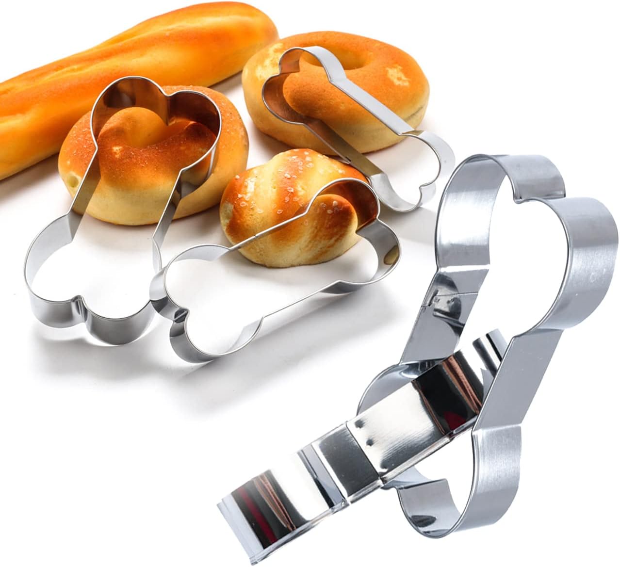 Puppy Dog Paw Bone Silicone Chocolate Moulds,Silicone Dog Treat Mold - 5 Pack