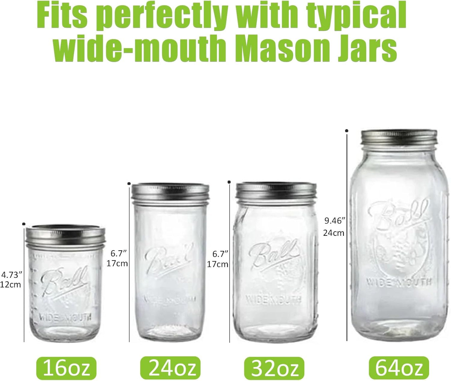 Artcome 5-Pack Glass Fermentation Weights with Easy Grip Handle and Unique Texture Design for Large Wide Mouth Mason Jars