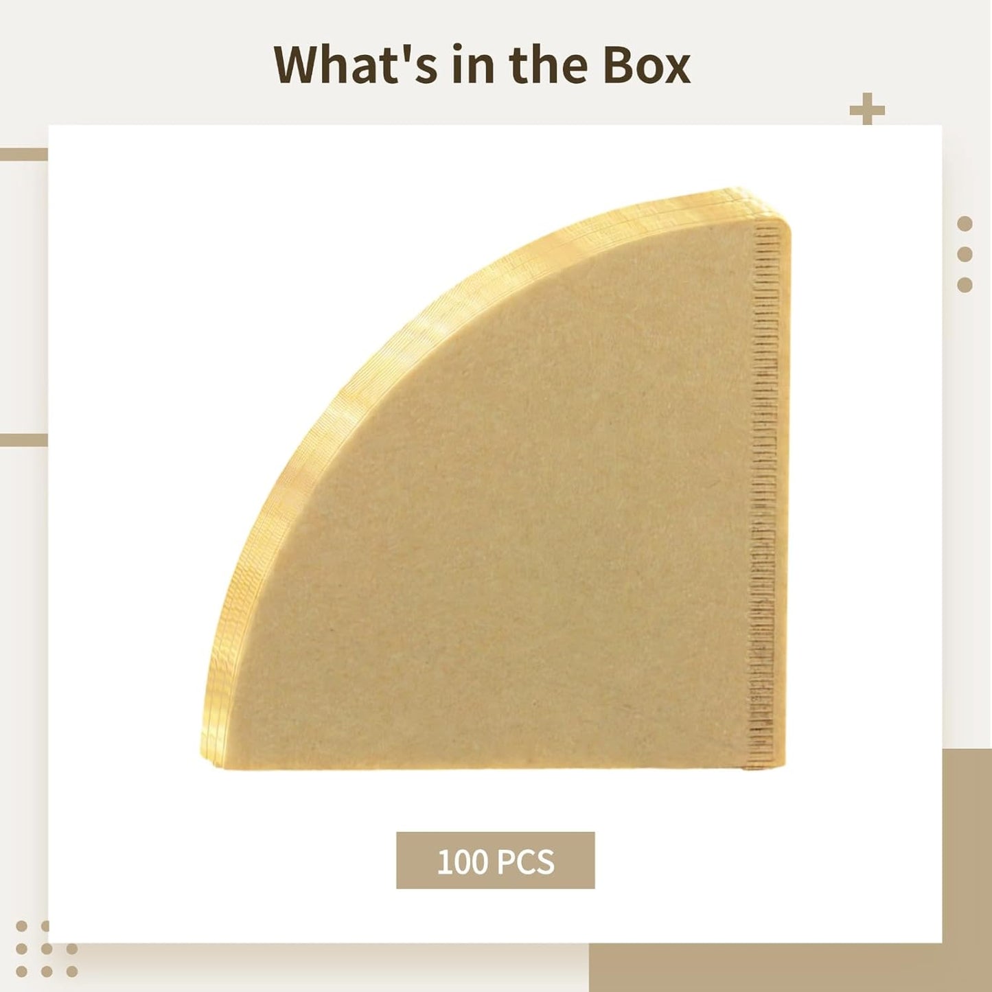 100 PCS Fryer Oil Filter, Hand Drip Coffee Filter Paper, V60 Cone Thickened Wood Pulp Filter for Grease Coffee Tea, Kitchen Essential