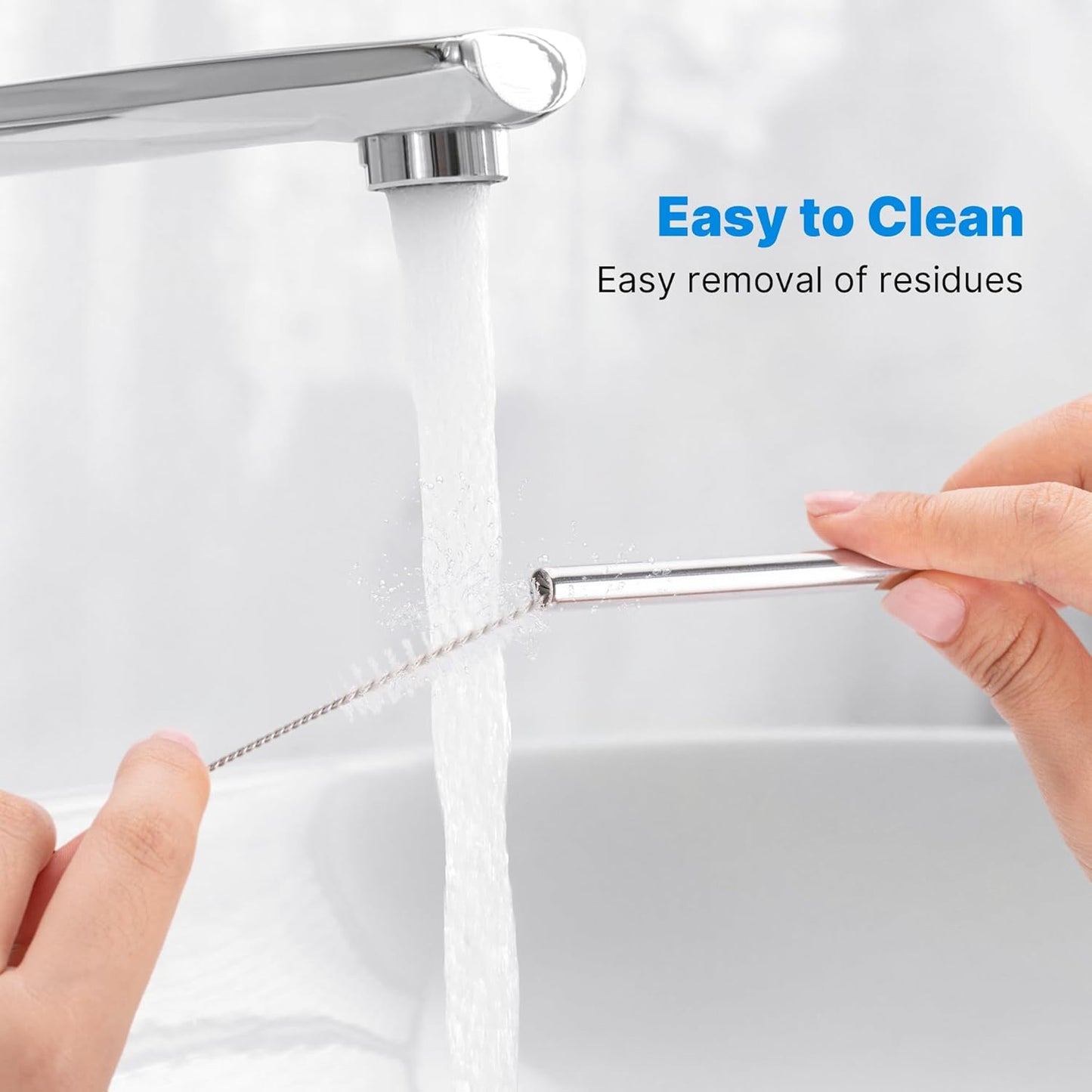 2 Pcs Stainless Steel Straw with Silicone Tips for 40 oz Stanley Tumbler, Repeatable 40 oz Metal Straws for Stanley Adventure Quencher Travel Tumbler Cup, BPA Free(Pink Dusk)