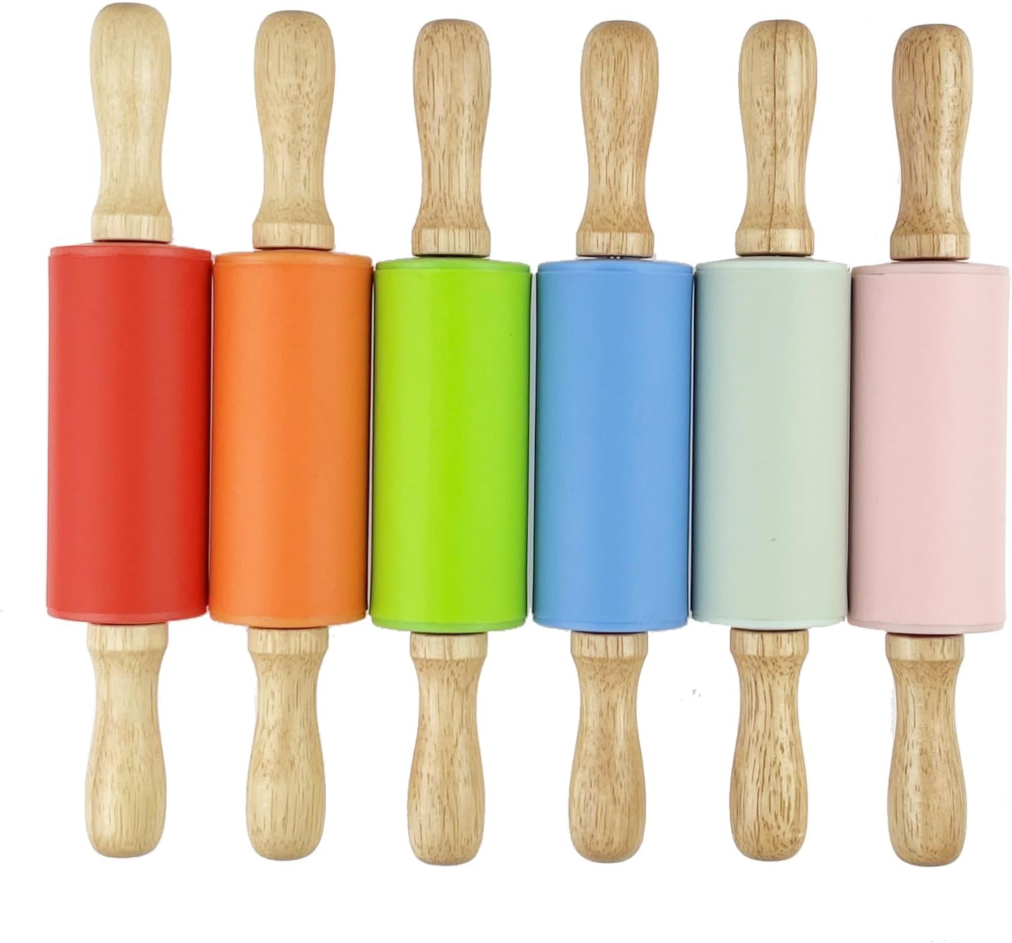 12 Pack Mini Small Rolling Pin for Kids, 9 Inch Kids Rolling Pin Wooden Handle