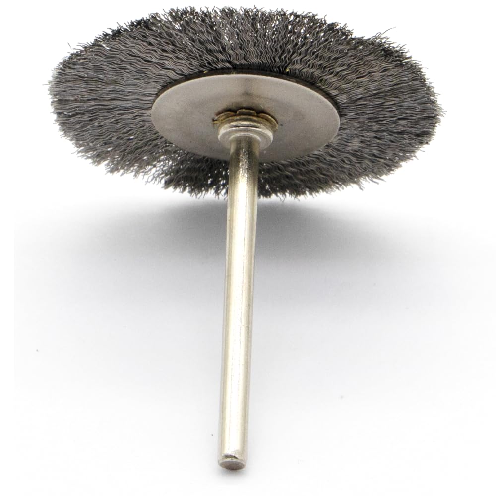 20PCS T-shaped Wire Brushes - Metal Rust Removal, Polishing, Cleaning - 38mm Diameter, 3mm Shaft - Removes Burrs, Dust, and Oxide Layer - Handles Rough Surfaces - Designed for Industrial and DIY Use