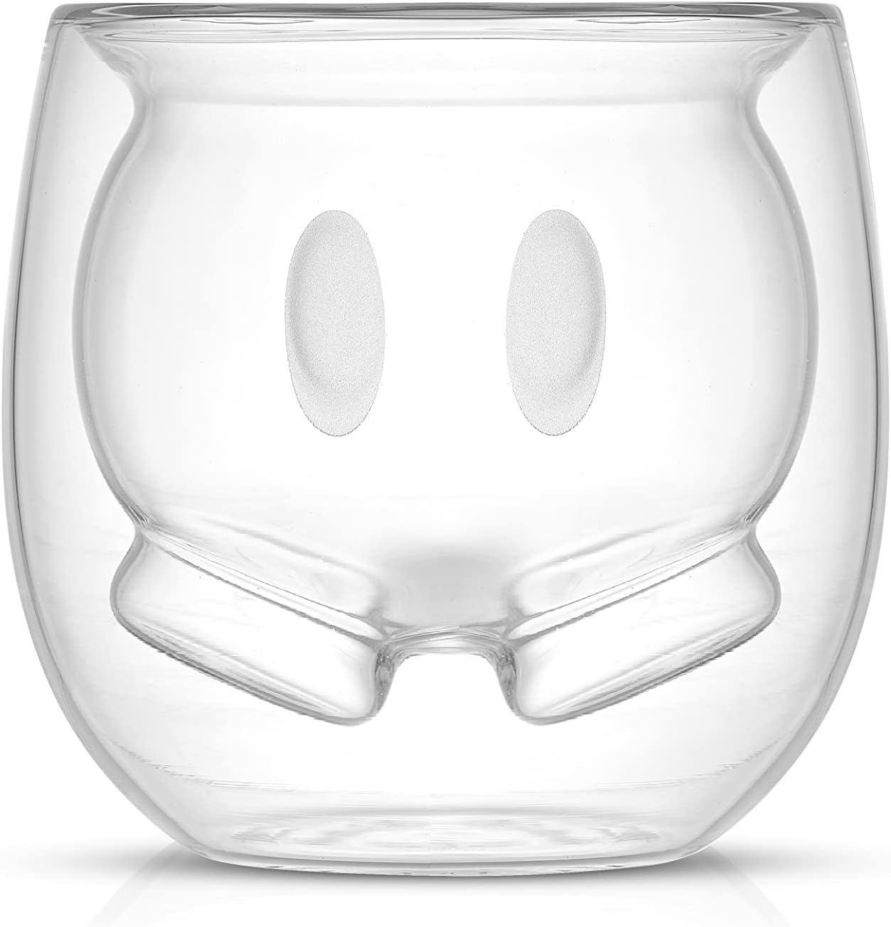 JoyJolt Mickey Pants and Minnie Skirt 3D 2oz Espresso Cups. Double Walled Espresso Glasses (2pc) Small Double Wall Glass Coffee Cups. Demitasse Cups, Espresso Measuring Cup or Liqueur Shot Glasses