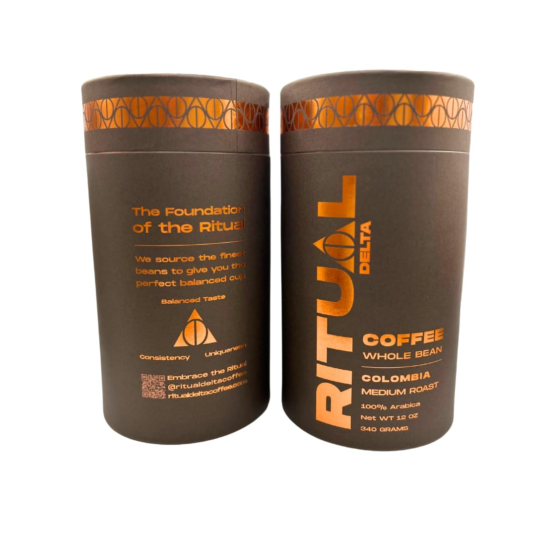 100% Arabica Whole Bean Coffee - Colombia Supremo - Single Origin, Medium Roast, Freshly Roasted Gourmet Coffee, Smooth & Balanced Flavor - 12 oz Bag