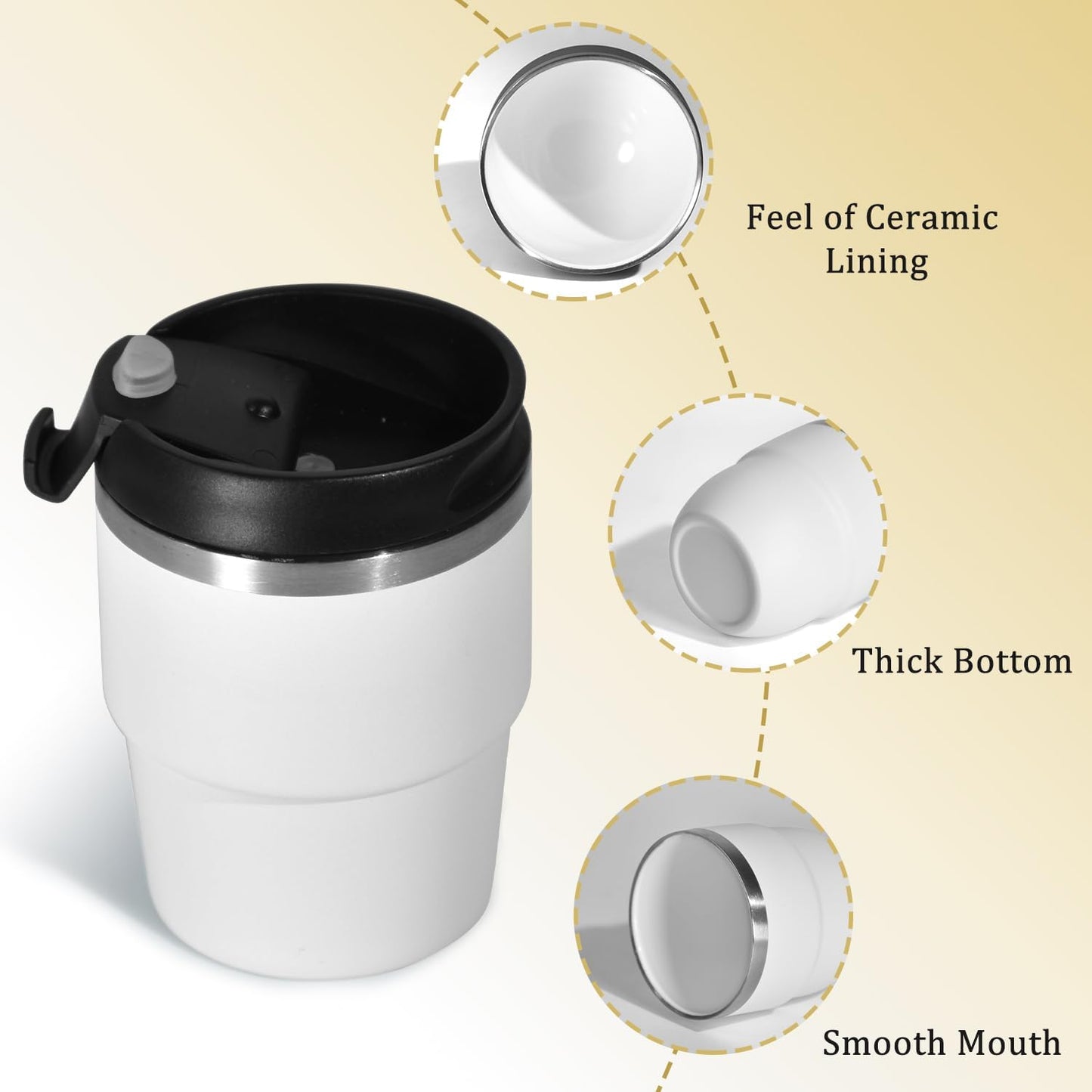 6oz Espresso Cups, Insulated Espresso Cups Set of 2, Expresso Shots Cup, Stainless Steel Shot Glasses for Coffee, Portable Espresso Travel Mug for Camping