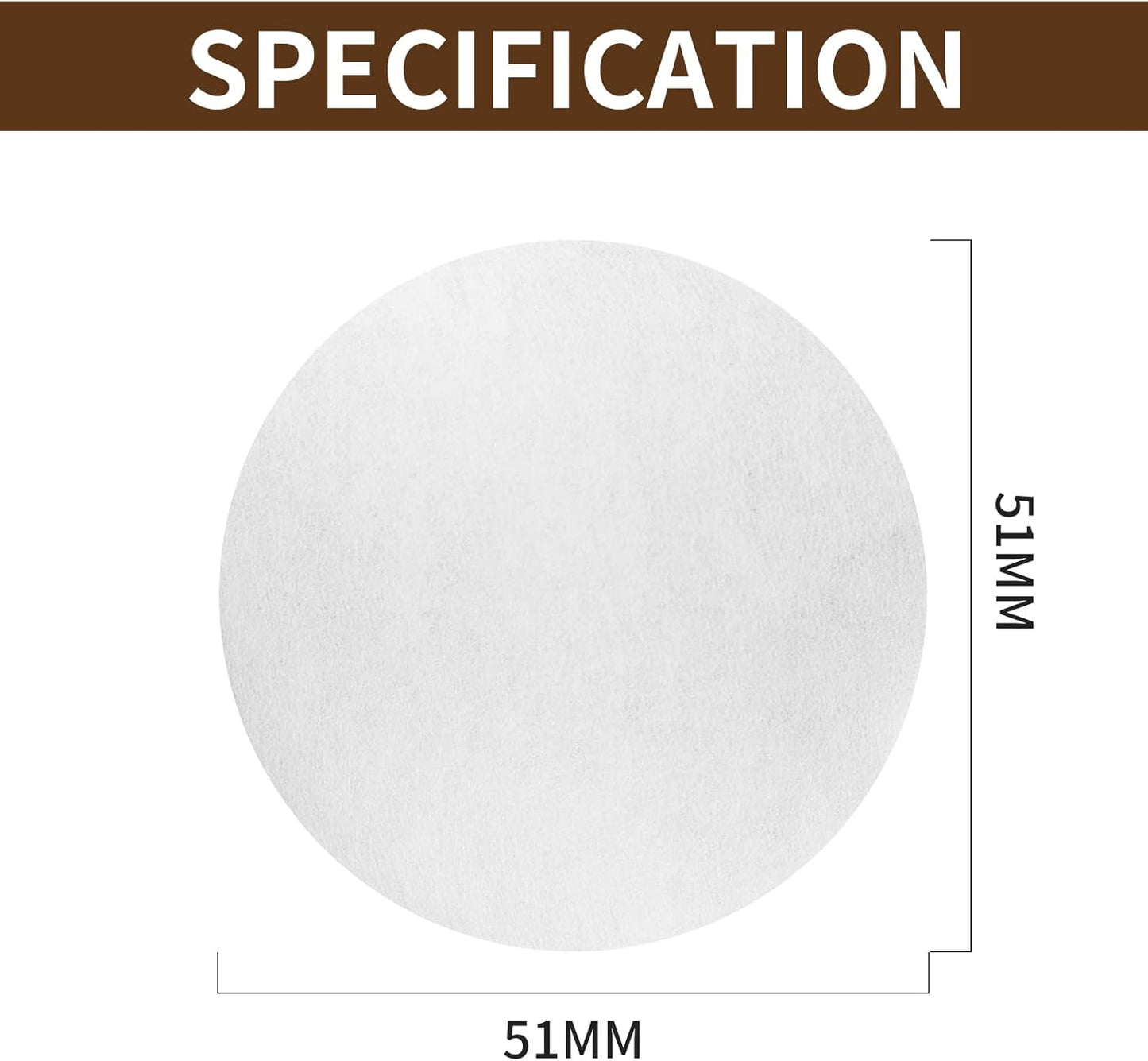 1000 Pcs Coffee Paper Filter for Espresso Coffee Maker, 51 mm Unbleached Espresso Filter Puck Screen Portafilter Paper Compatible with Breville Barista, Mr. Coffee and Other Espresso Machine