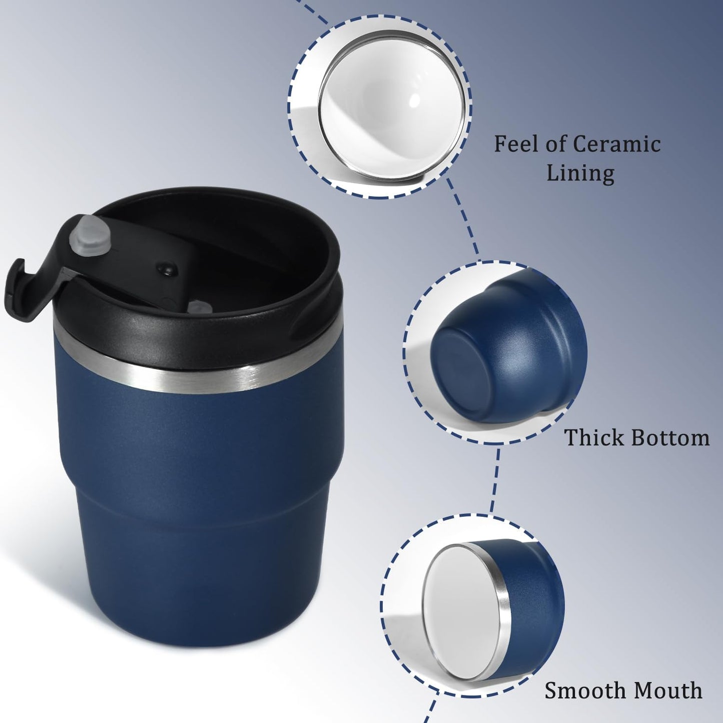 6oz Espresso Cups, Insulated Espresso Cups Set of 2, Expresso Shots Cup, Stainless Steel Shot Glasses for Coffee, Portable Espresso Travel Mug for Camping