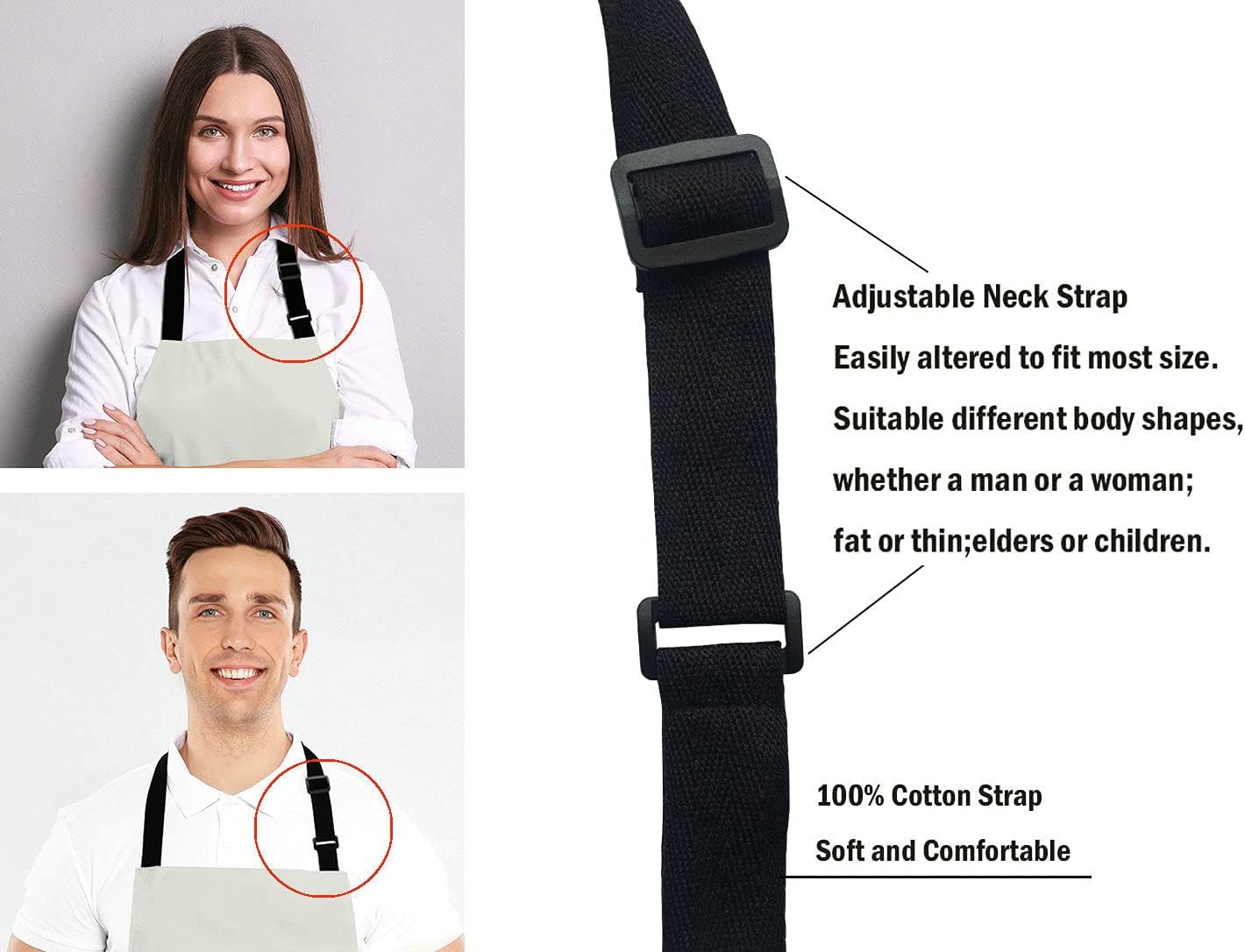 Herbs and Wild Flowers Bib Apron with Adjustable Neck for Men Women,Suitable for Home Kitchen Cooking Waitress Chef Grill Bistro Baking BBQ Cobbler Apron