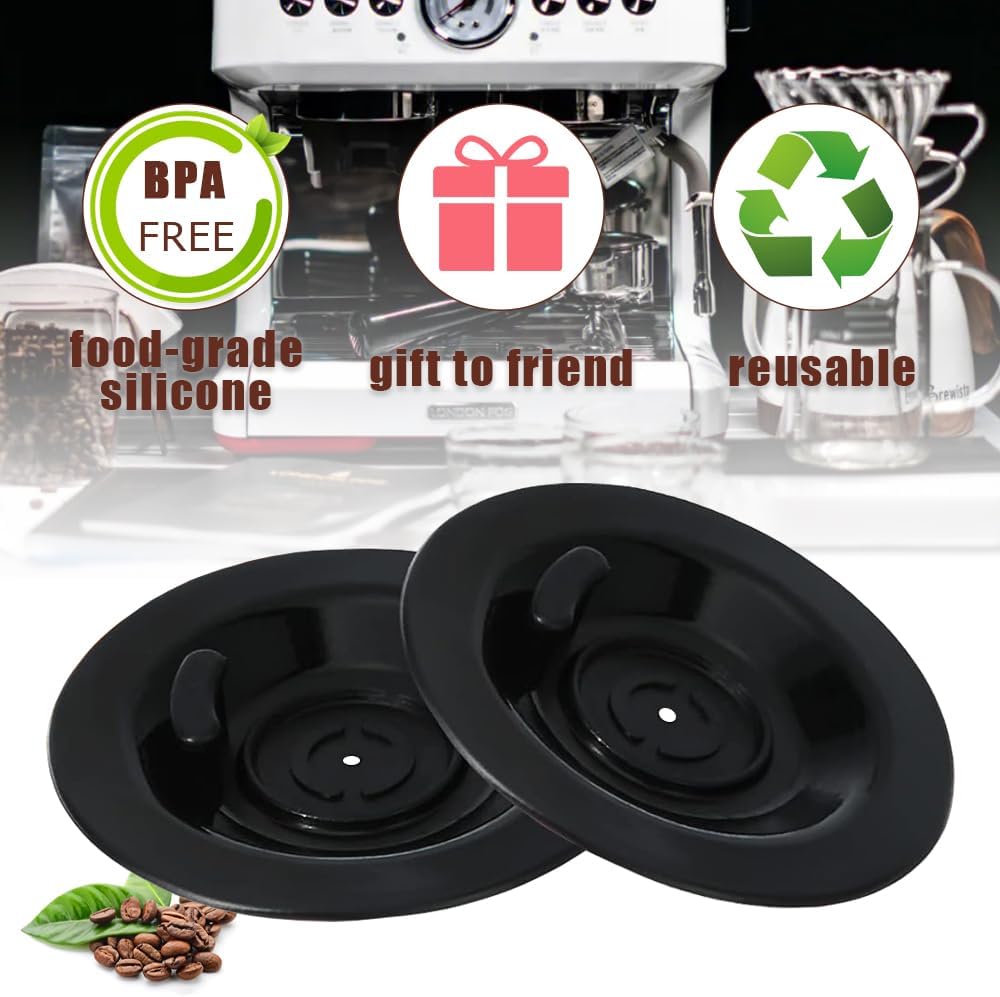 Dianrui 2 Pack Espresso Backflush Cleaning Disc 54mm (with Hole) for Breville Cleaning Disc for Breville Espresso Machine Part BES870XL/878/860/880/810/840/450/500