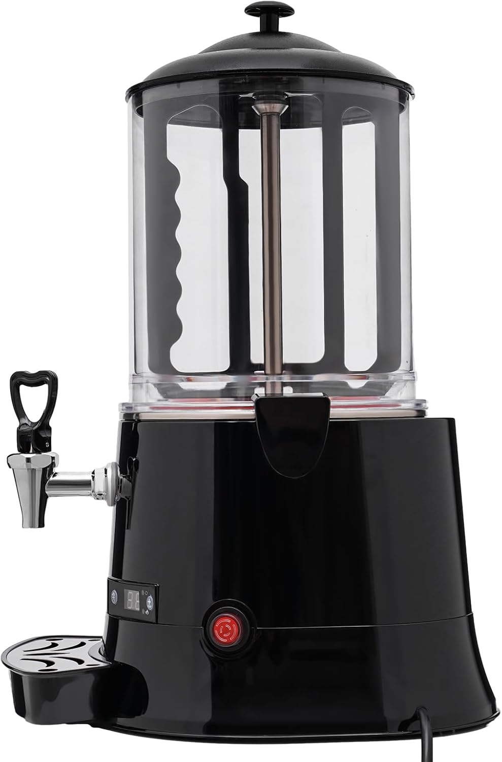 10L Commercial Hot Chocolate Machine Maker,110V Hot Chocolate Melting Machine,Temperature Adjustable Hot Beverage Warmer Dispenser for Chocolate Coffee Milktea (Black)