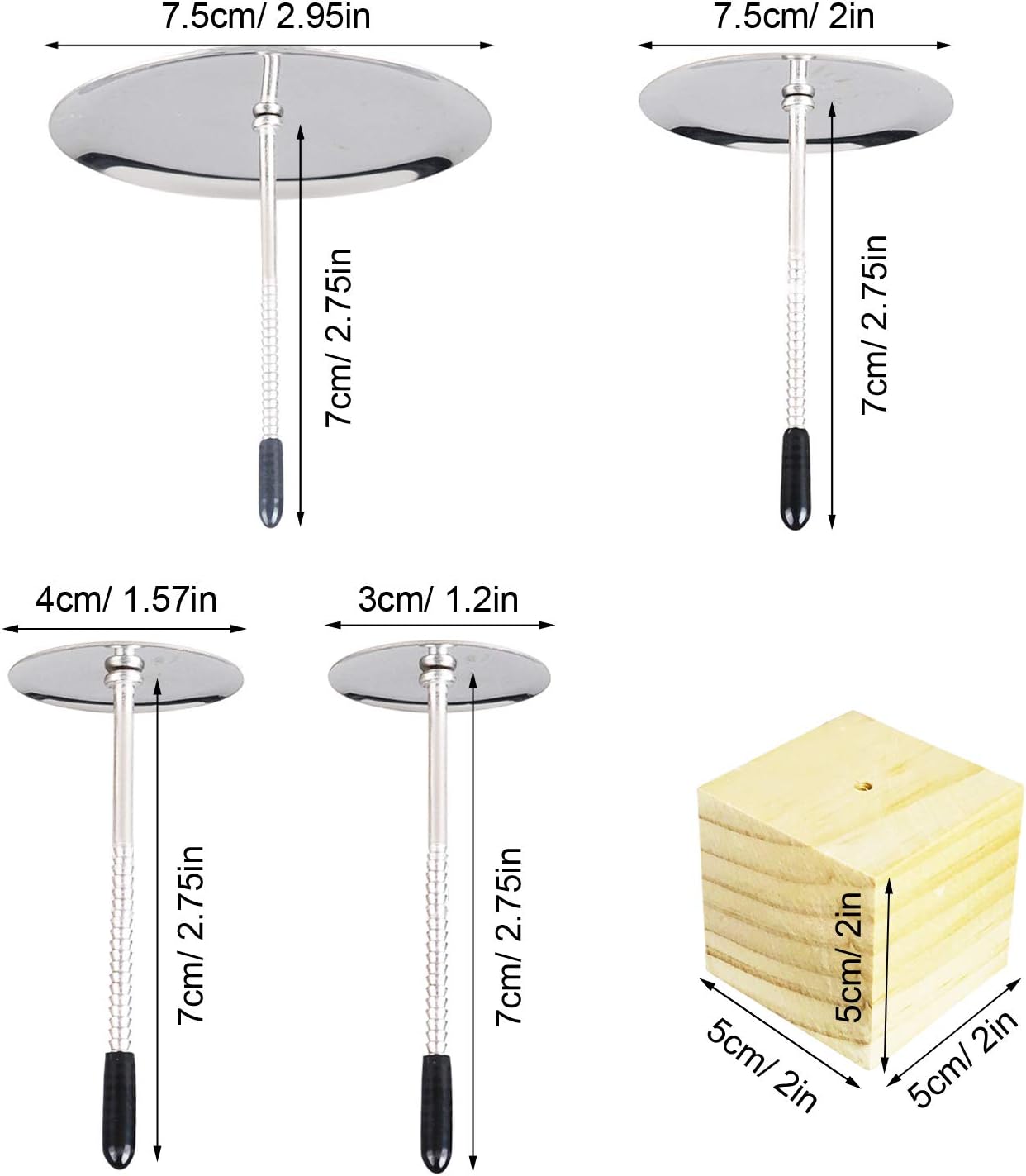12 PCS Cake Decorating Supplies, Woohome 8 PCS 2 Style Cake Flower Nail, 2 PCS Flower Lifters and 1 PCS Wood Flower Nails Holder, 1 PCS Cake Icing Dispensers for Icing Flowers Decoration