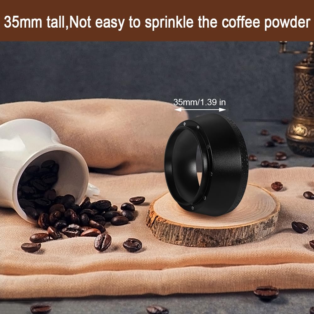 Magnetic Dosing Funnel, 53mm Espresso Dosing Funnel Aluminous Alloy Compatible with Breville 53mm Bottomless Portafilter