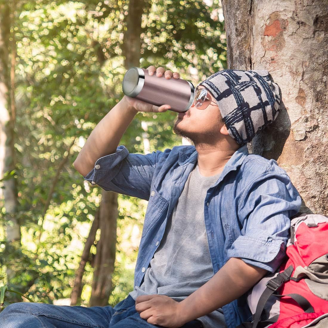 20oz Tumbler Bulk Stainless Steel Vacuum Insulated Tumblers with Lid Double Wall Travel Mug Powder Coated Coffee Cup, Suitable for Ice Drinks and Hot Beverage (Rose gold 12pack)