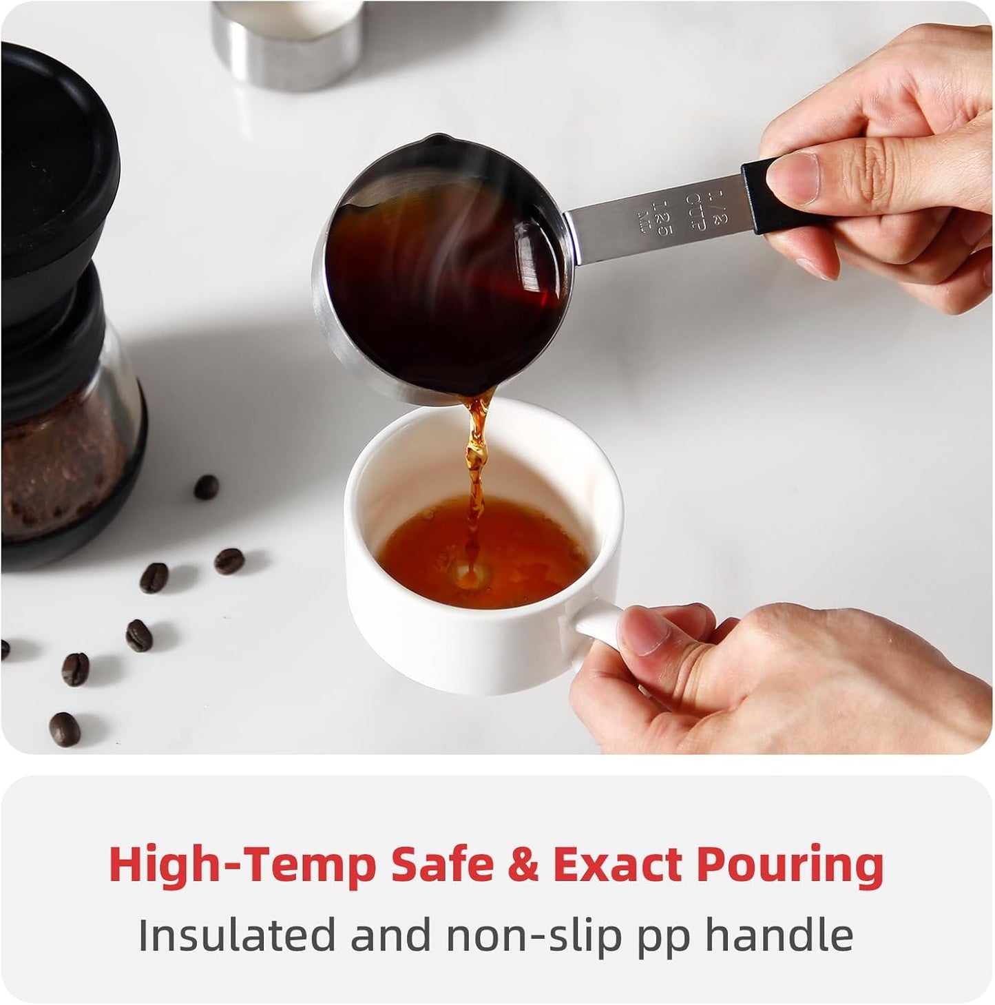Magnetic Stainless Steel Measuring Cups & Spoons Set β 8-Piece Stackable Set with Engraved Measurements β Dishwasher Safe Baking Essentials