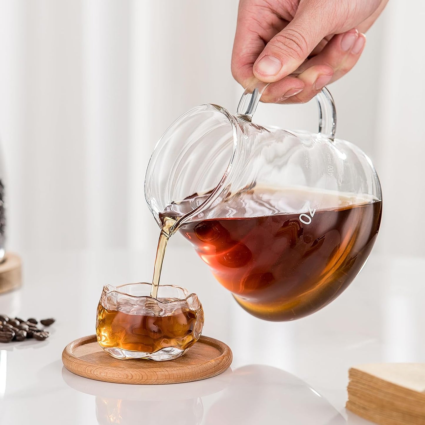 Coffee Pour Over Set – Complete Pour Over Coffee Maker with Dripper, Pot, and 100 Filters | Portable Style Drip Coffee Pour Over