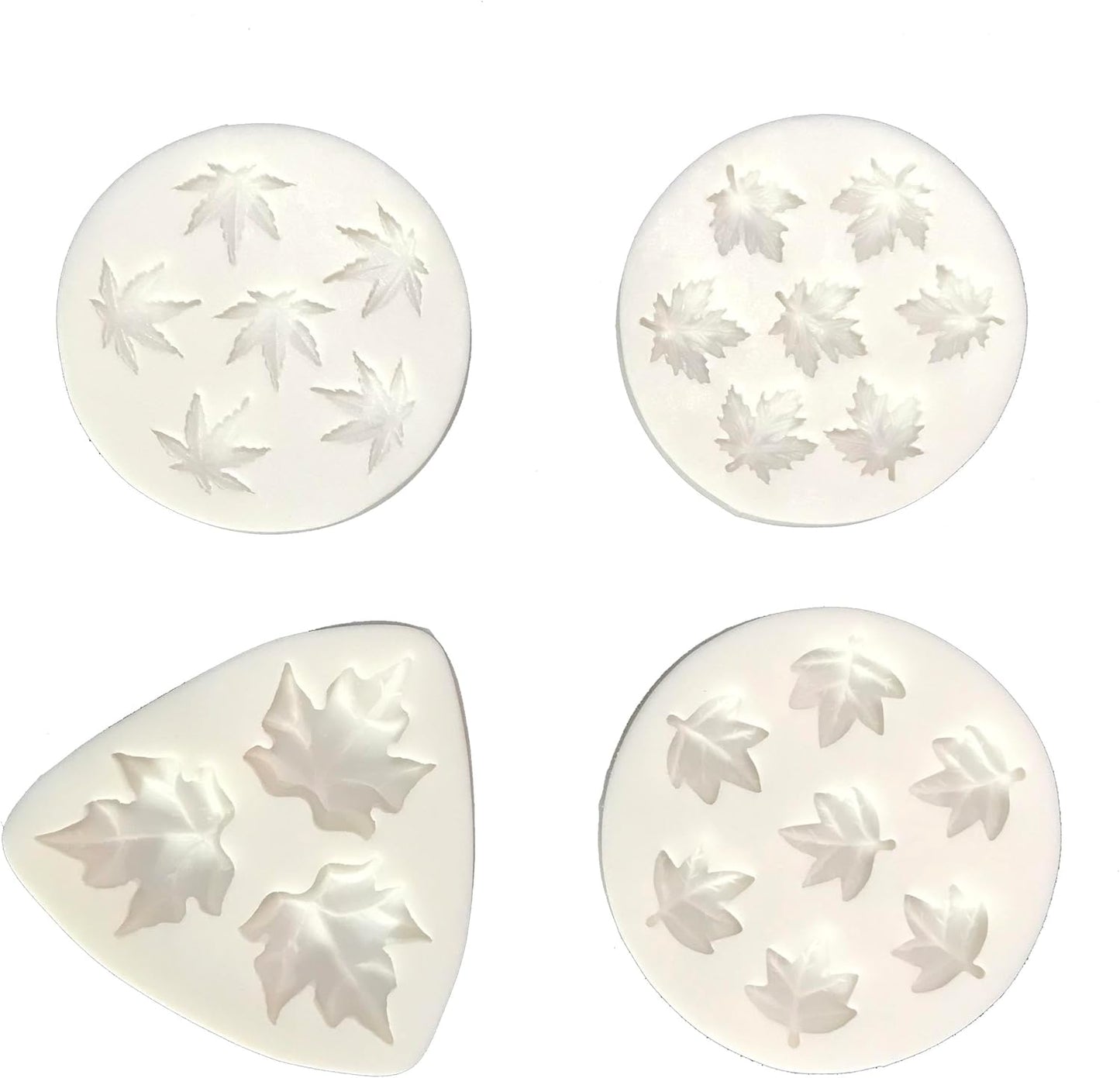 Lovely Small Items Silicone Fondant Molds Set For Cake Topper, Gumpaste, Candy & Chocolate, Polymer Clay and More (Maples)