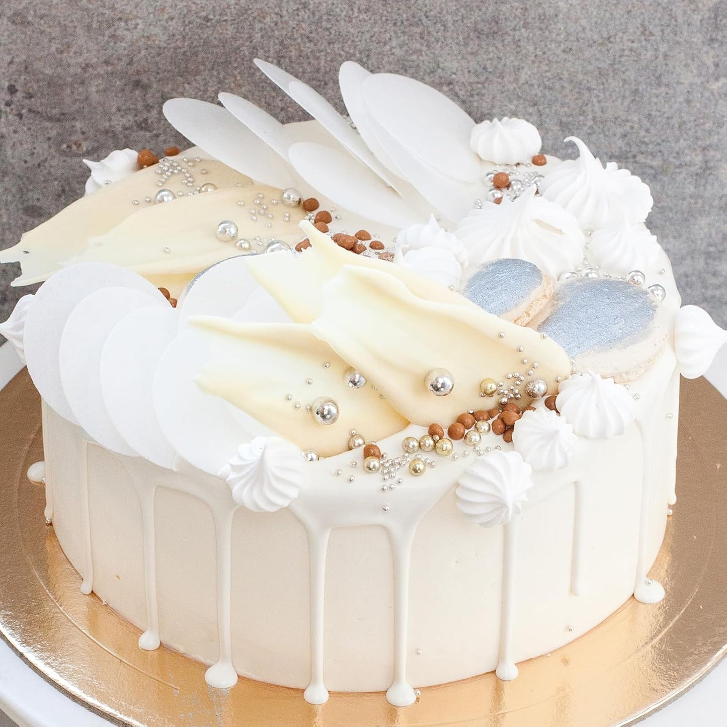 Twisweet Silver Pearl Sprinkles for Cake Decorating, Edible Sugar Pearls for Baking, Mix Size, Cake Topper Cupcake Cookie Ice Cream Dessert Decorations, Valentines Birthday Christmas Supplies (130g/4.58oz)