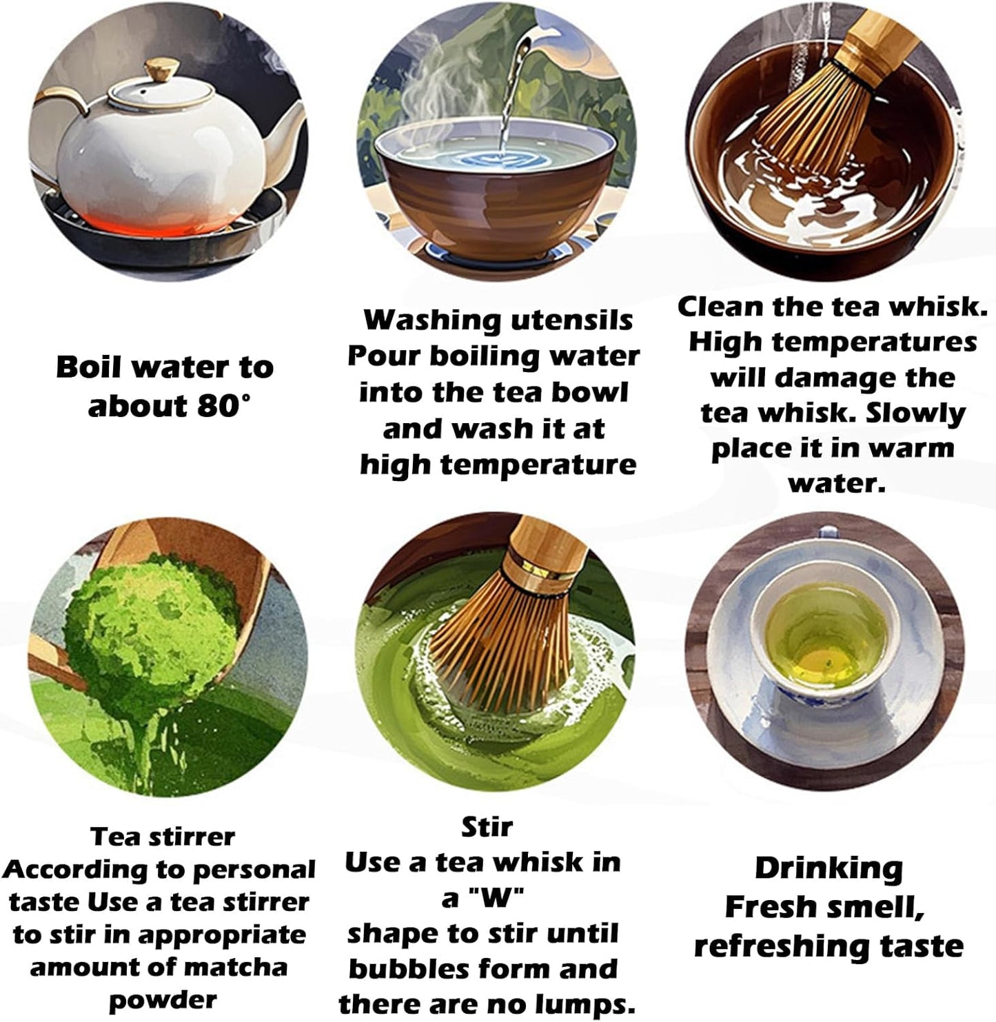 Matcha Whisk Set Pink, Ceramic Matcha Set Includes Matcha Bowl, Bamboo Whisk, Whisk Holder, Scoop, Rest, Sifter and Tea Towel – Complete 7 PCS Matcha Kit for Matcha Lovers Gift