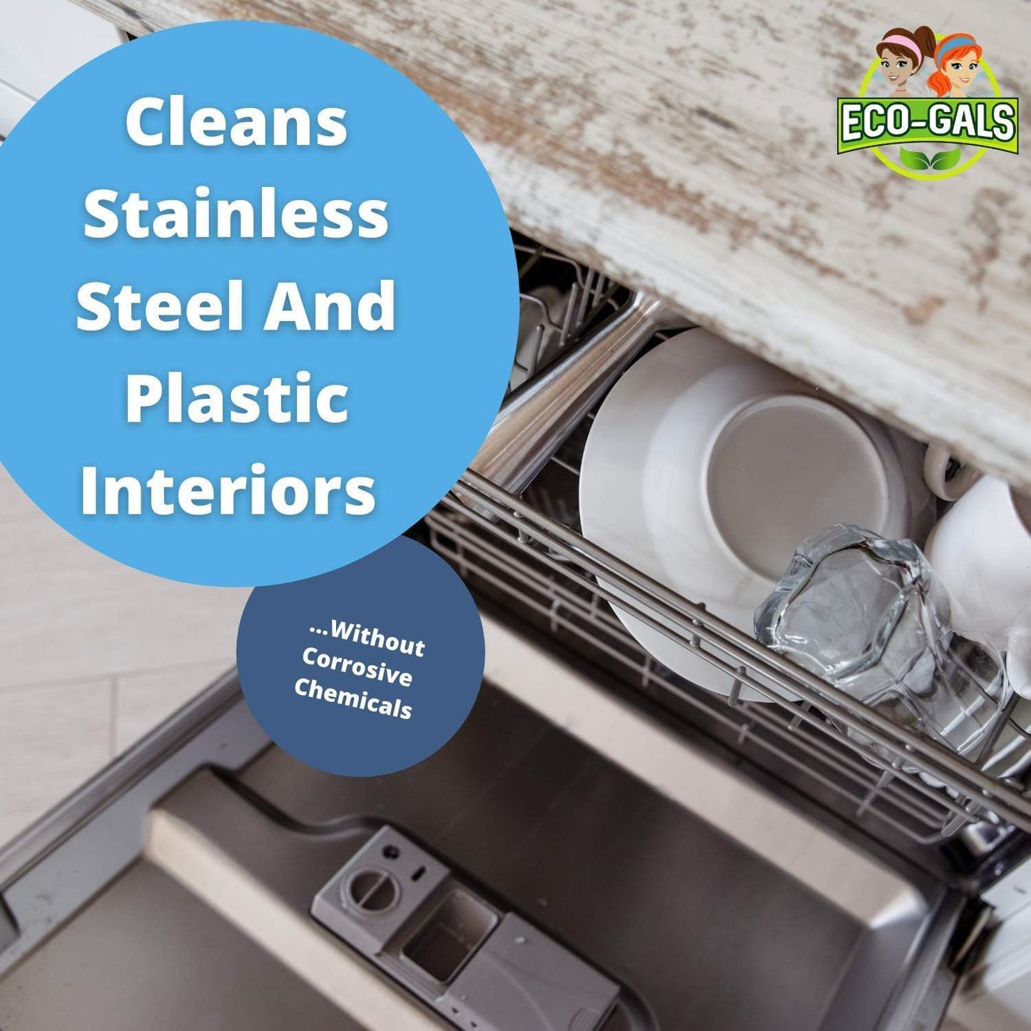 Dishwasher Cleaner, Heavy Duty, Septic Safe, Removal of Odors, Limescale, Smell, Grime, and Calcium - 12 Tablets - 12 Month Supply - Unscented