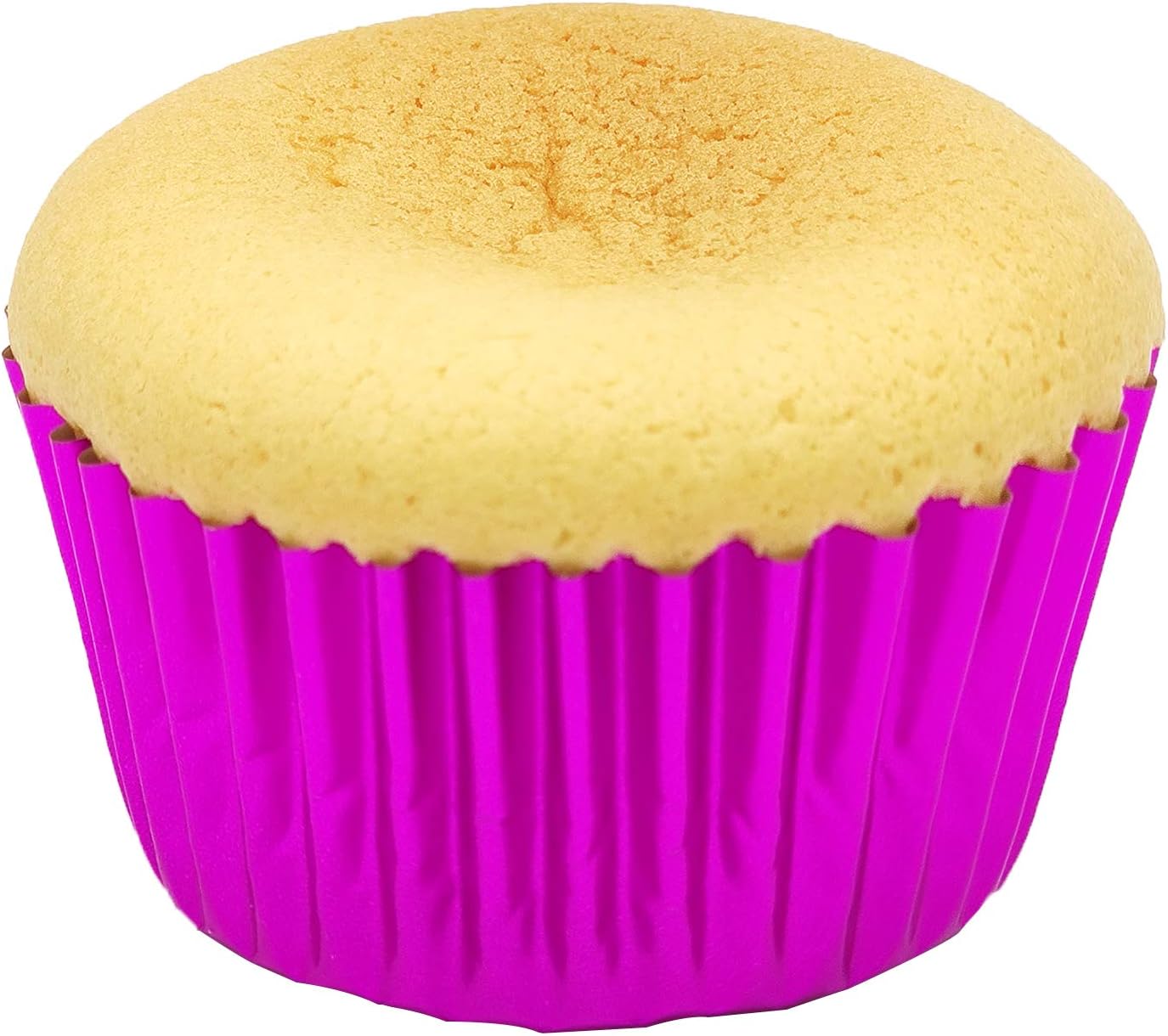 Standard Hot Pink Foil Cupcake Liners Muffin Baking Cups for Party and More, 100-Count
