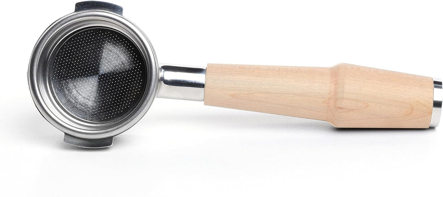 58mm Tamper Kit for E61 Machines – Maple Bottomless Portafilter, Spring Tamper, Distributor, Dosing Funnel & Tamping Station | Compatible with Rocket, Lelit, Profitec, ECM