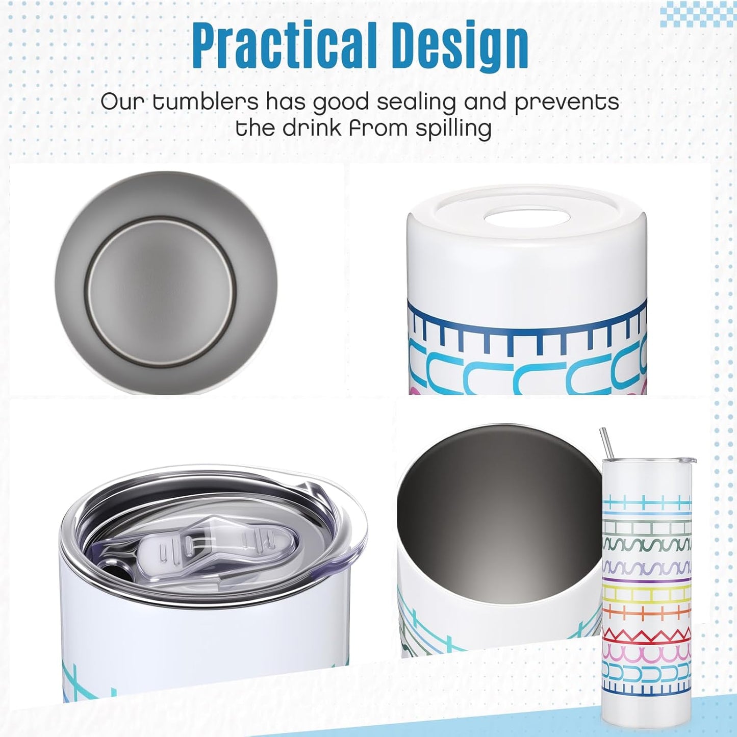 Geiserailie Hidden Message Tumbler Coffee Travel Insulated Mug Skinny Tumbler with Lid and Straw Gift Cup for Bestie Friend Coworker(20 oz)