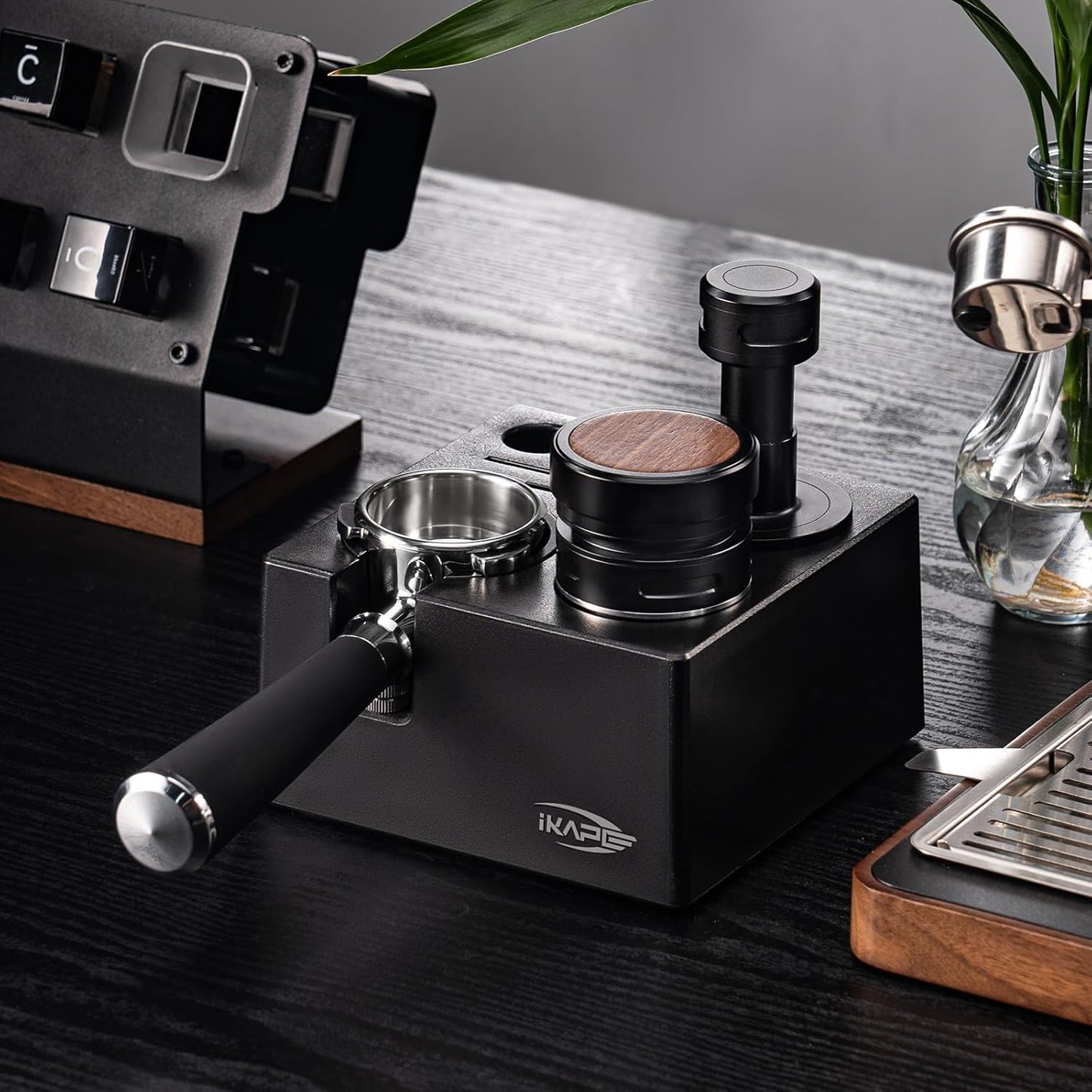 IKAPE Espresso 54mm Portafilter, Coffee Portafilter with Silicone Handle, Fits 54mm Breville Barista Series BES870/878/880 Machine & Solis Barista Machines, with16g Capacity Filter Basket