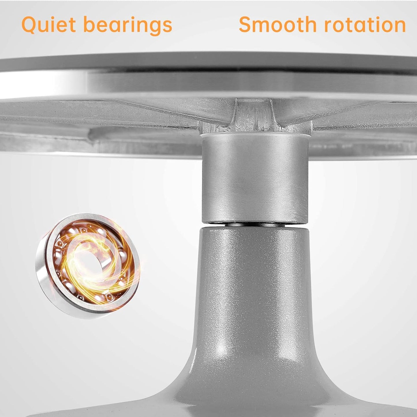 Revolving 12 Inch Round Aluminum Cake Decorating Stand - Turntable, Rotating for Pastries & Decorations
