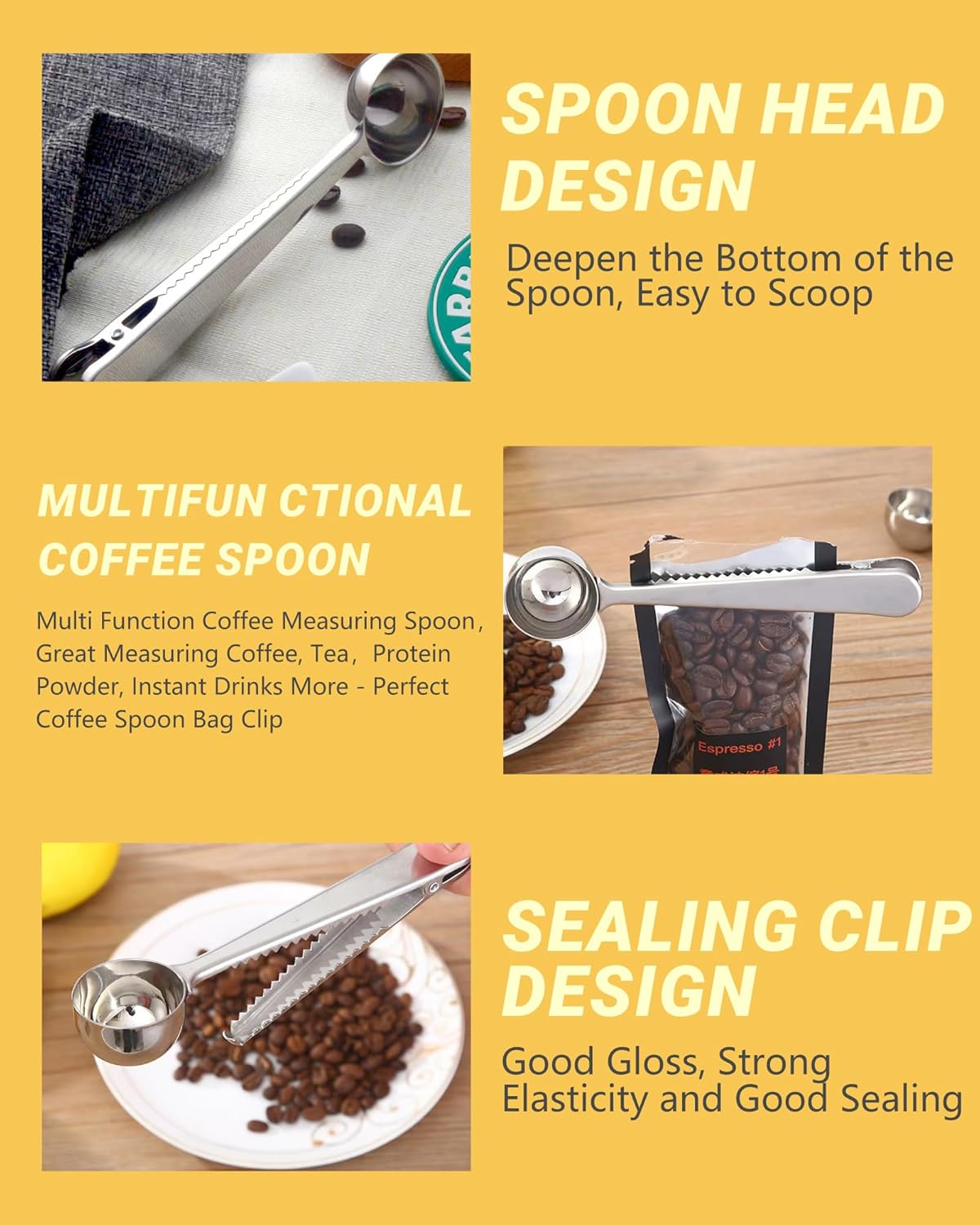 100 Pcs Unbleached Coffee Filters for 1-2 Cup Brewers, Small Disposable Paper Filters - 2-in-1 Stainless Steel Scoop & Clip, Compatible with Single Serve Pots & Travel Makers