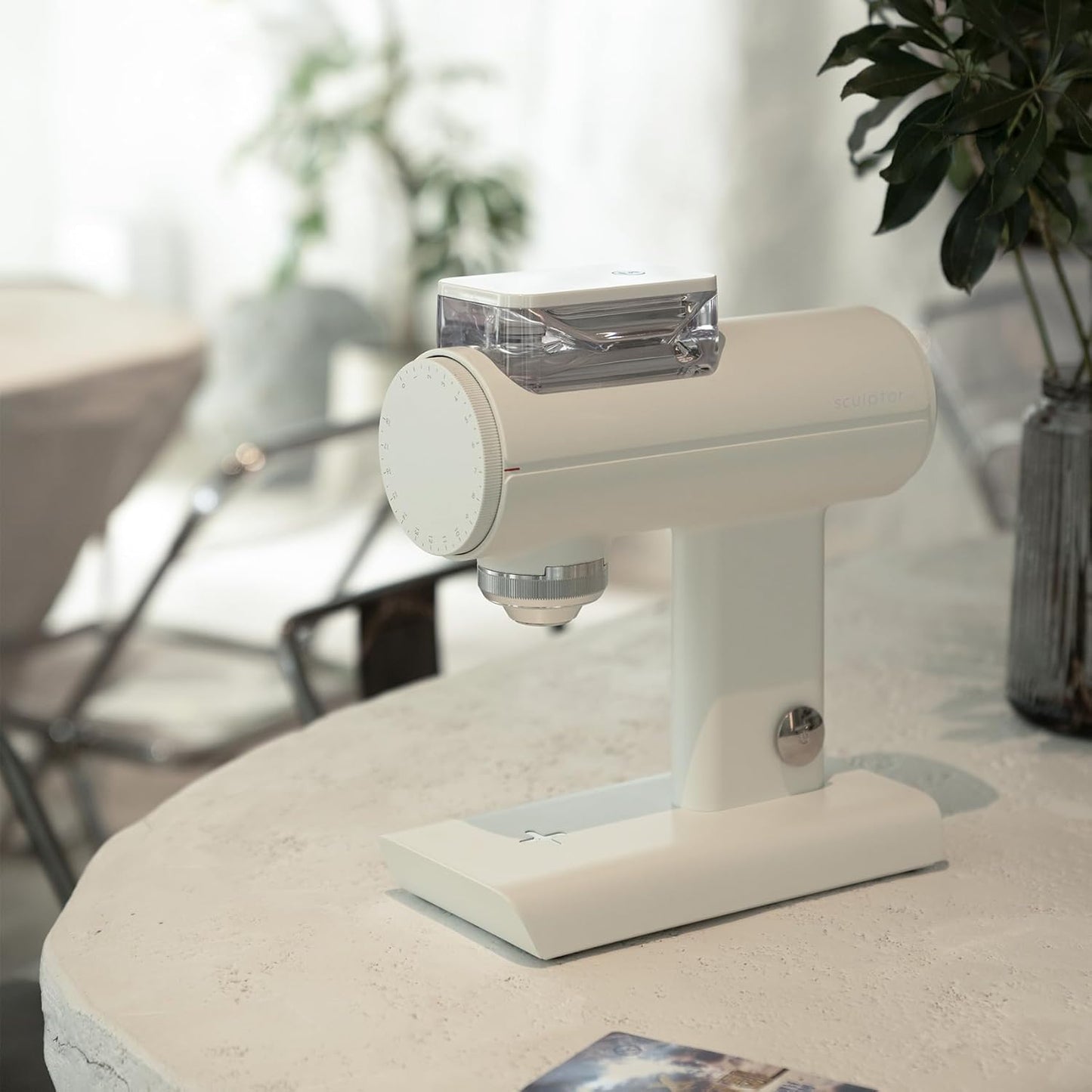 TIMEMORE Sculptor 078 Turbo Burr Coffee Bean Grinder, Electric Grinder with Stepless Coarseness Adjustment, Only Suitable for Pour over - White