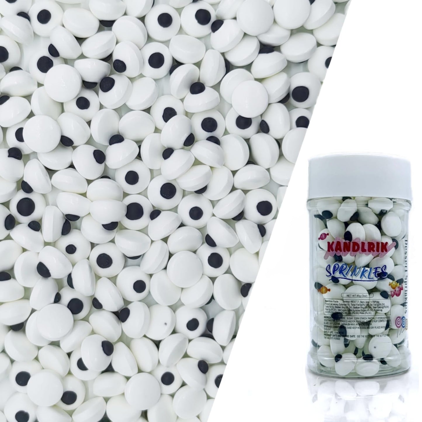 10mm Small Candy Eyes for Decorating Edible Candy Eyes Eyeballs Halloween Sprinkles for Cake Decorations, Baking, Ice Cream, Cookies, Cupcake Topper 3OZ