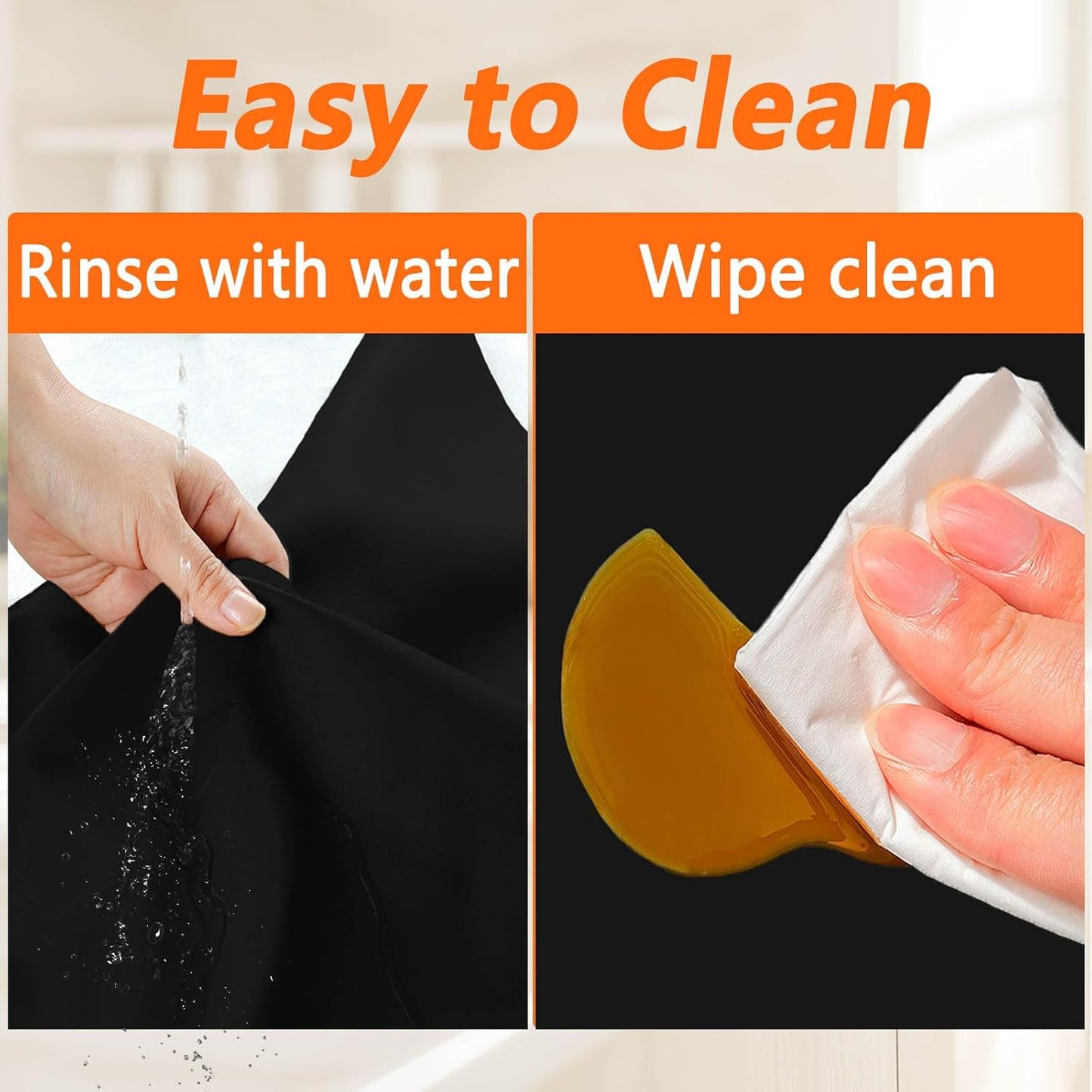 49.2''x15.7''(125cmx40cm) Extra Large Silicone Mat, Silicone Mats for Kitchen Countertop, Heat Resistant Mat Kitchen Island Countertop Protector, Waterproof Kitchen Counter Mats, Black