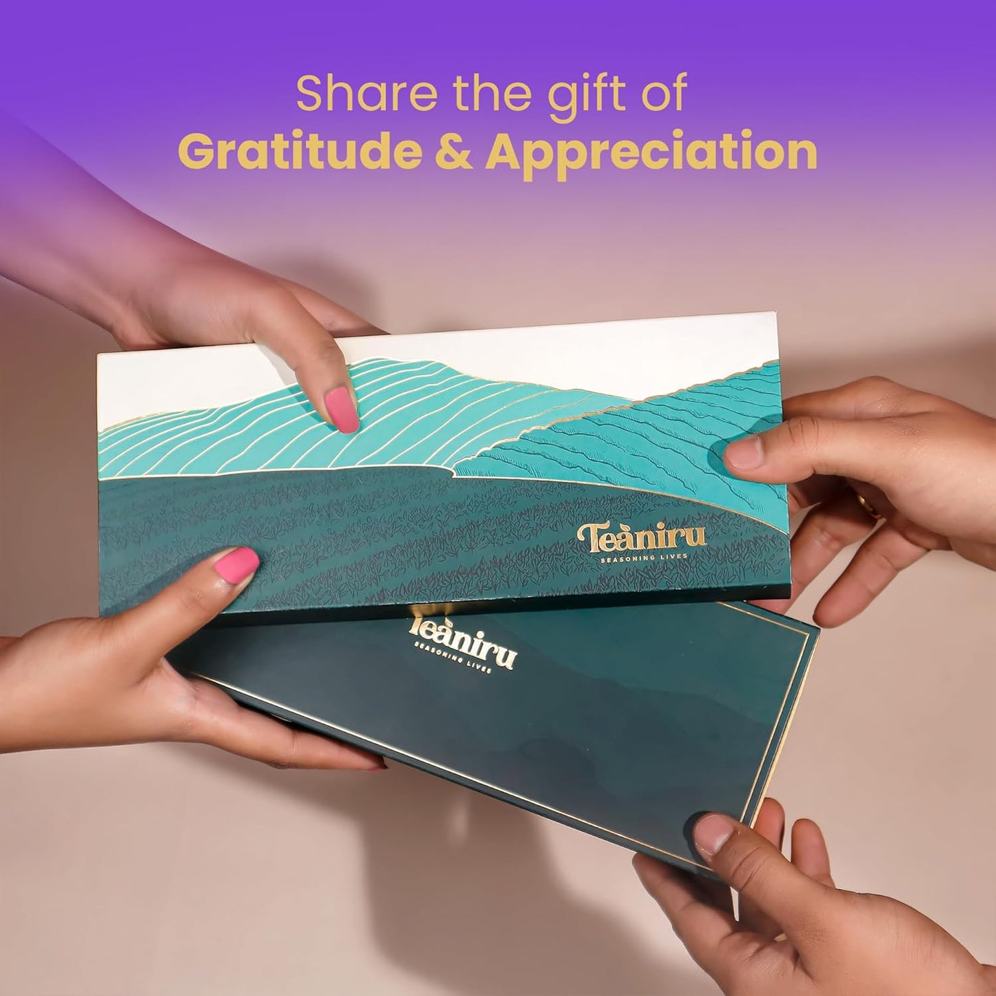 Teaniru, Gourmet Tea Collection – 6 Flavored Loose Leaf Set | 100% Pure Leaf with Real Ingredients | Gluten Free Tea – Brew it Hot or Cold, Serves up to 200 Cups | Gourmet Gift Sets for Him/Her