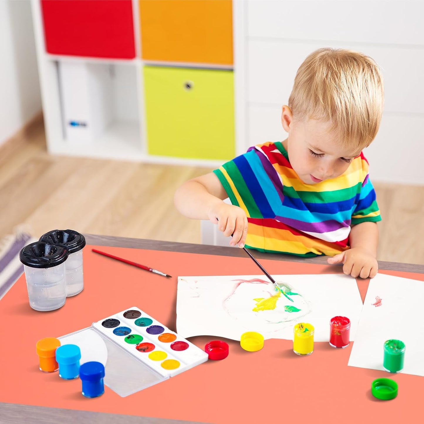 Silicone Mats for Kitchen Counter, Nonslip Silicone Mats for Crafts Countertop Protector Heat Resistant Mat (78.7” x 24” x 0.08”, Coral)