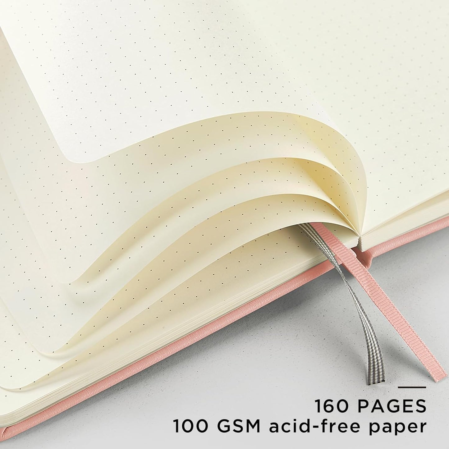 &And Per Se Dotted Journal Notebook, A5 Hardcover Bullet Dotted Journal, 160 Pages 100 gsm Thick Dotted Paper, 3 Sheets of Stickers Included - 5.7'' x 8''(Red)