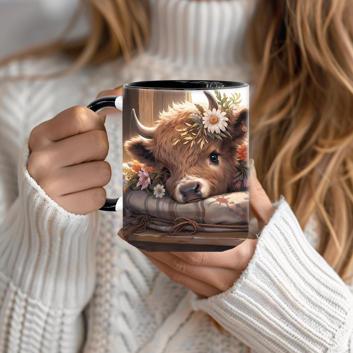 Highland Cow Gifts for Woman, Highland Cow Coffee Mug, Cow Iced Coffee Cup, Western Cow Gifts, Cow Gifts Set for Women Cow Lovers, Cow Drinking cup,11oz Mug