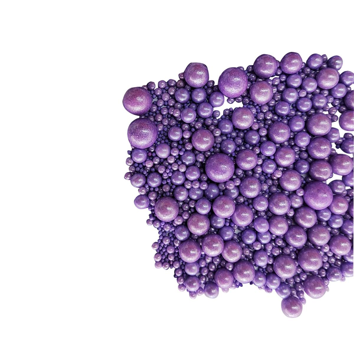 Edible Purple Sugar Pearls Candy Sprinkles 120G/ 4.23Ounce Baking Cake Sprinkles Cupcake and Cake Topper Cookie Decorations Wedding Party Valentines Halloween Christmas Supplies