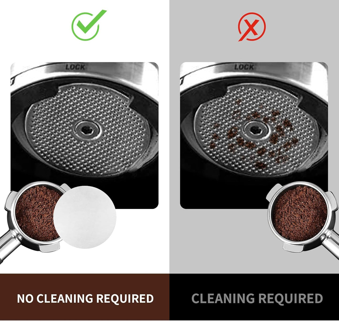 1000 Pcs Coffee Paper Filter for Espresso Coffee Maker, 53 mm Unbleached Espresso Filter Puck Screen Portafilter Paper Compatible with Breville Barista, Mr. Coffee and Other Espresso Machine