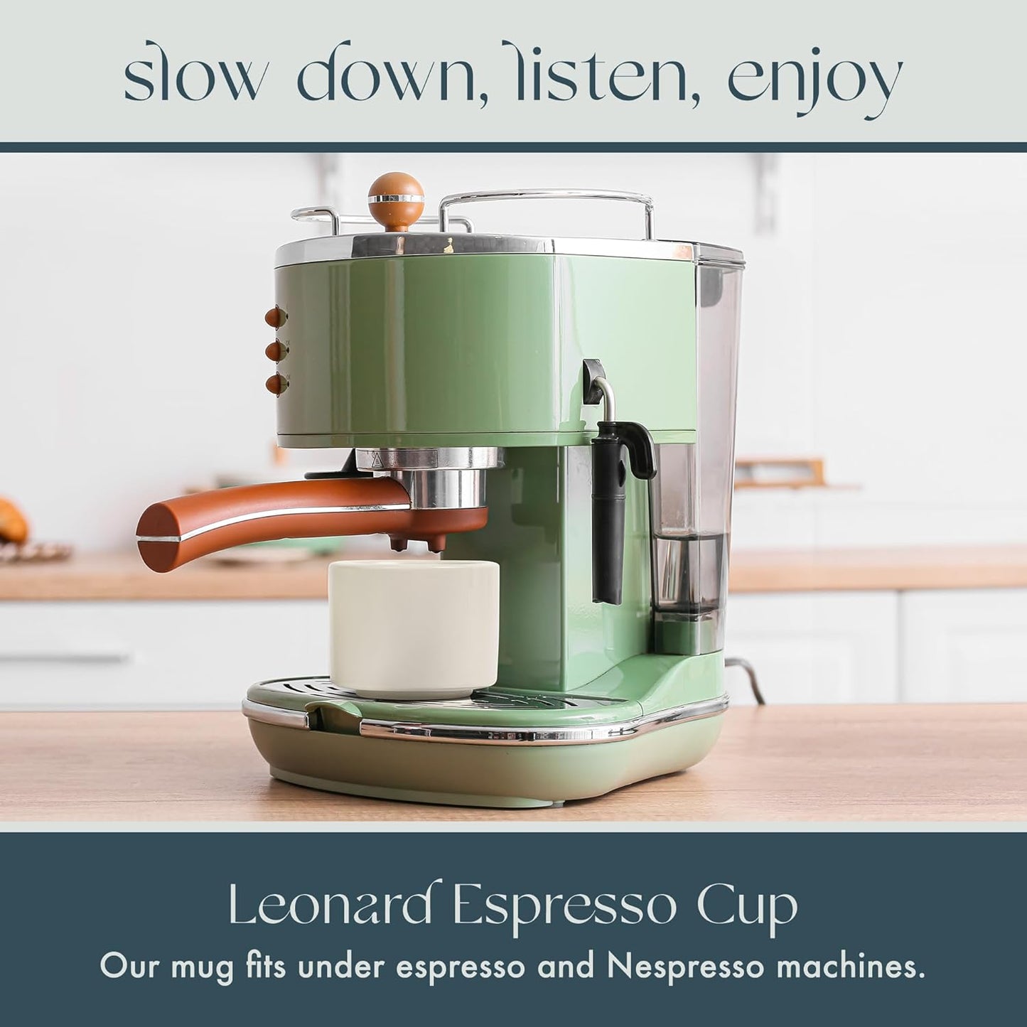 Folk Ceramics Leonard Ceramic Espresso Cups | Modern Stackable Demitasse Mugs for Espresso | Thick Walled, Handleless, Durable, Dishwasher & Microwave Safe | Set of 2, 3oz | Fog Grey