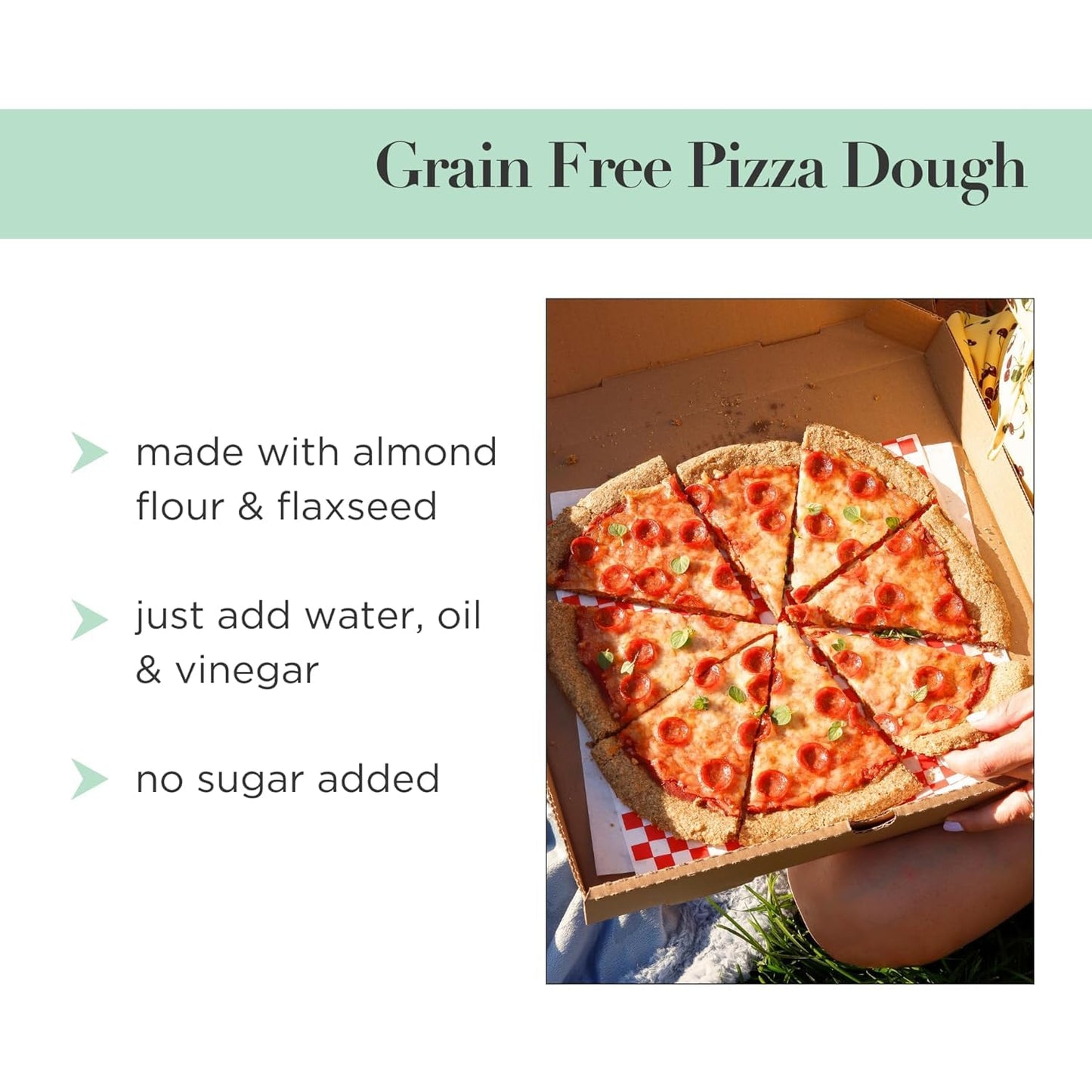 Stellar Eats Grain-Free Pizza Dough Baking Mix | Gluten-Free, Dairy-Free, Plant-Based, Paleo-Friendly | No Added Sugar | Almond Flour-Based | Non-GMO Project Verified, Kosher | 9.5 oz | 2 Pack