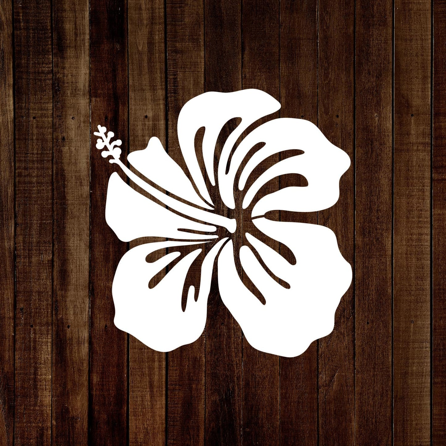 MAGJUCHE Hibiscus Stencil 6 Inches, Reusable Spring Flower Stencil for Painting DIY Crafts Decor
